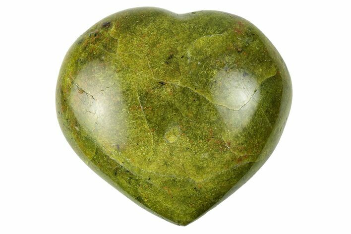 Polished Green Pistachio Opal Heart - Madagascar #249538